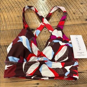 NWT Athleta Women's Multicolor Plunge Bikini Top Sm/D/DD cups
